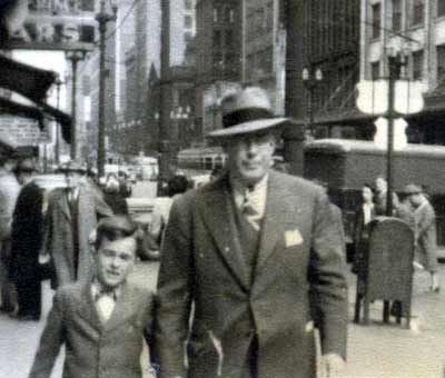 John Feighan and his father on Euclid Avenue