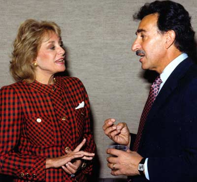 Larry Morrow with Barbara Walters