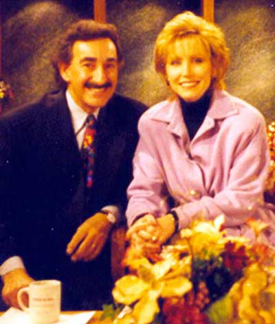 Larry Morrow with Connie Dieken on the Morning Exchange in 1996