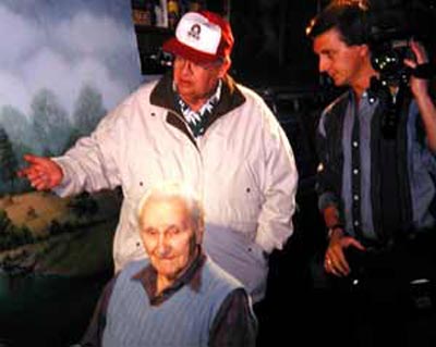 Neil Zurcher and Ron Strah with Amish artist
