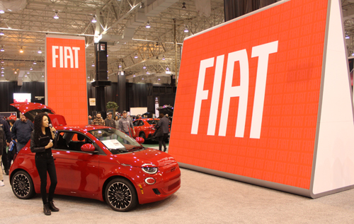 Fiat display at the Cleveland Auto Show