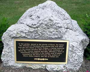 Italian Veterans Rock Memorial