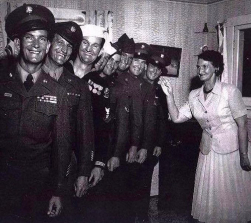 Mother iwth 8 sons who served in WWII