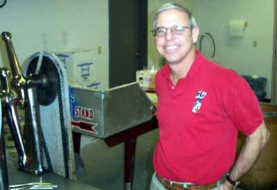 Dudley Humphrey with a taffy puller